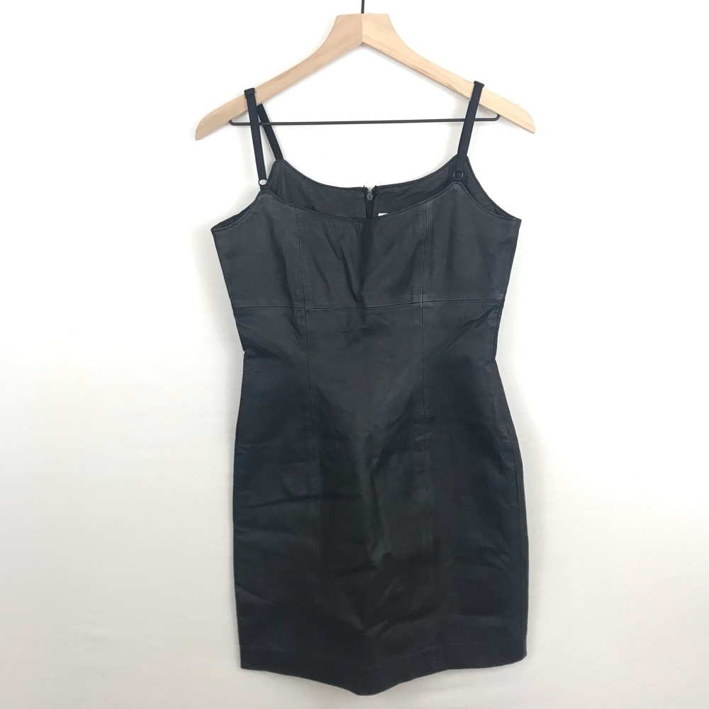 Vintage Styleworks 100% Leather 90’s Bodycon Dress